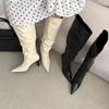 2025 Autumn and Winter New Fashion Versatile Pointed High Heel Temperament Thin Boots Long Knight Boots Women's Shoes Fashion