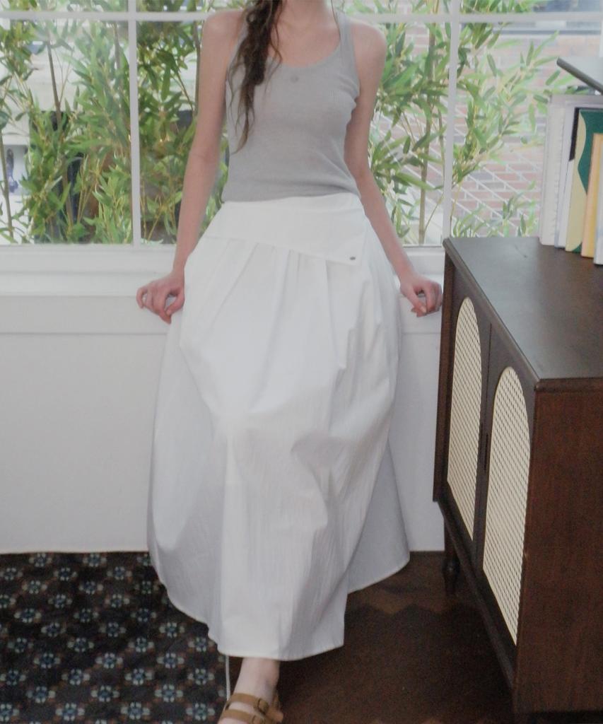 Teuwi Bemoon Wrap Layered Long Skirt