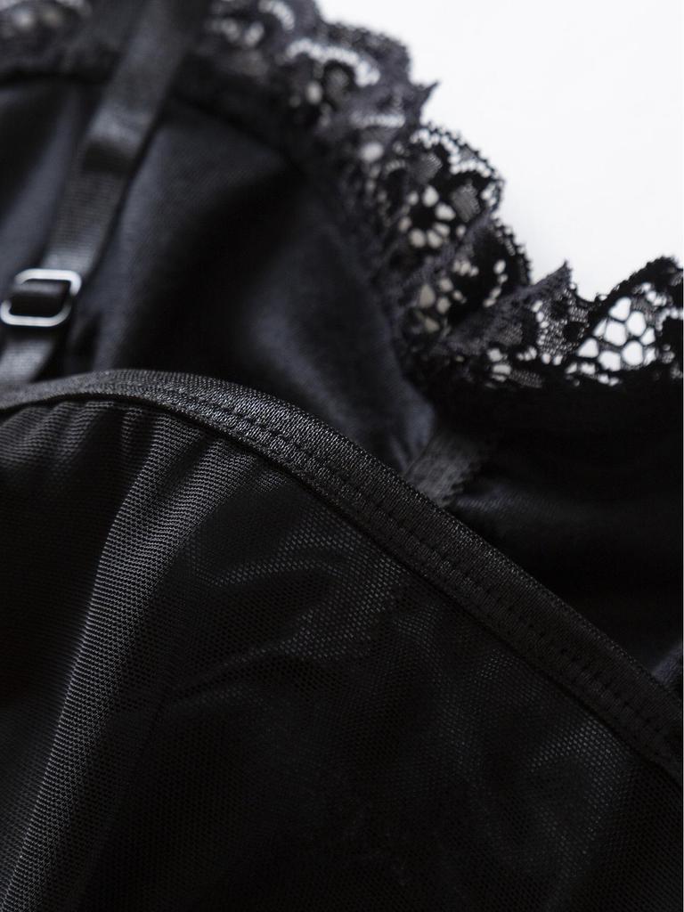 Damen Dunkel Samt Schnür-Camisole - Bügellose Erotische Dessous