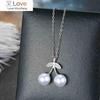 925 Sterling Silver Pearl Cherry Design Pendant Necklae Women Fashion Jewelry Drop Shipping Promotion New Arrival Girl Gift