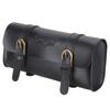 Motorcycle Handlebar Bag Saddlebag, PU Leather Handmade Motorcycle Fork Bag Roll, Durable Storage Tool Pouch with Straps