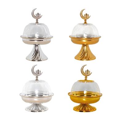 Elegant Clear Fruit Bowl With Silver Stand Eid Celebration Serving Dish Perfect For Holiday Gatherings And Parties
