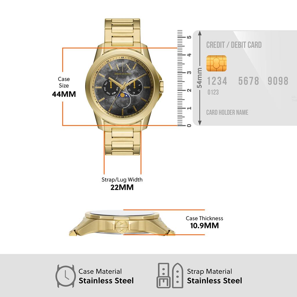 Armani Watch NA AX1737 Gold [AX Exchange] Men's