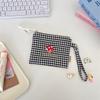 5 Cute embroidery storage bag, change bag, portable earphones, sundries, sorting bag, lipstick jewelry, coin storage.