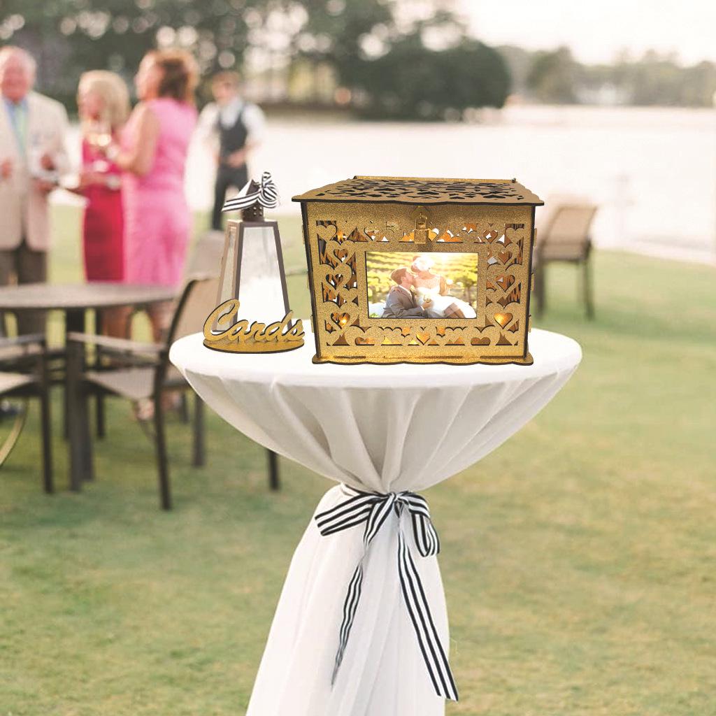 DIY Wooden Wedding Card Box and Business Card Holder
