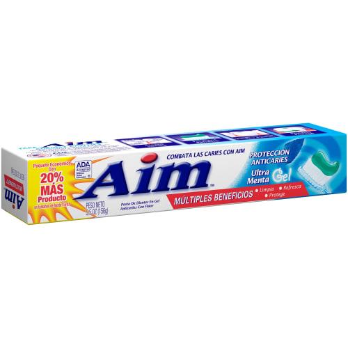 

Aim Aim Cavity Protection Toothpaste Mint Gel, 6 oz (Pack of 3)