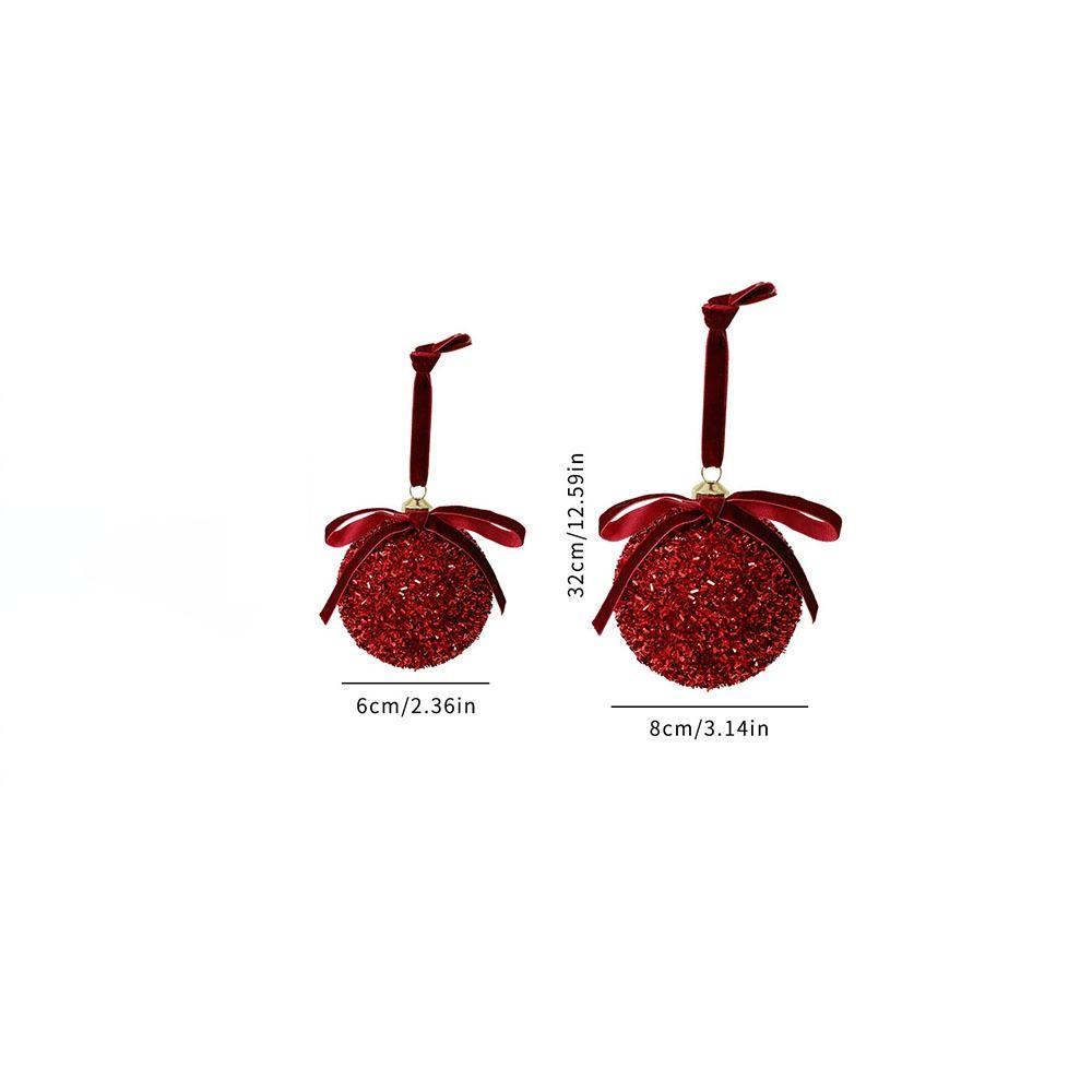 16Pcs Butterfly Bow Christmas Balls Round Christmas Hanging Pendant Christmas Tree Ornaments  Gifts