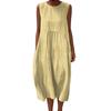 Summer European and American women's new sleeveless seaside vacation D printing dress