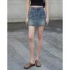 Demana Cloud Oxygen Cotton Retro Denim A-Line Mini Skirt