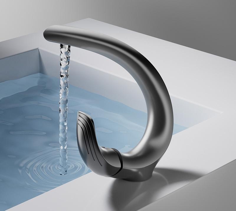 New White Basin Faucet Bathroom Hot and Cold Chrome Brass Decked Single Lever Sink Mixer