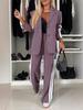 Autumn and winter women's long-sleeved lapel casual suit suit
