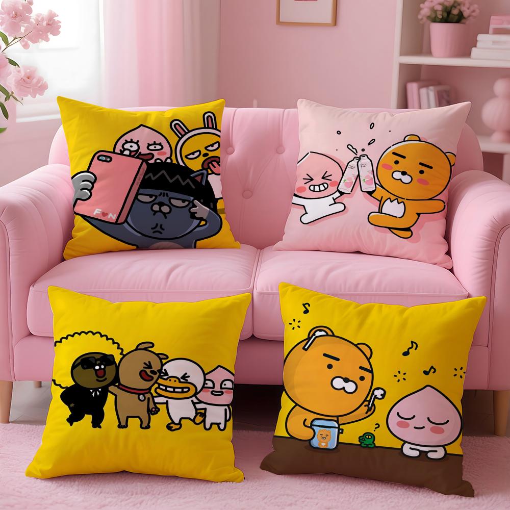 Cartoon Funny Fun Cute KKAKAO Cushion Cover Pillow Case Soft Skin Friendly Fabric Concealed Zipper