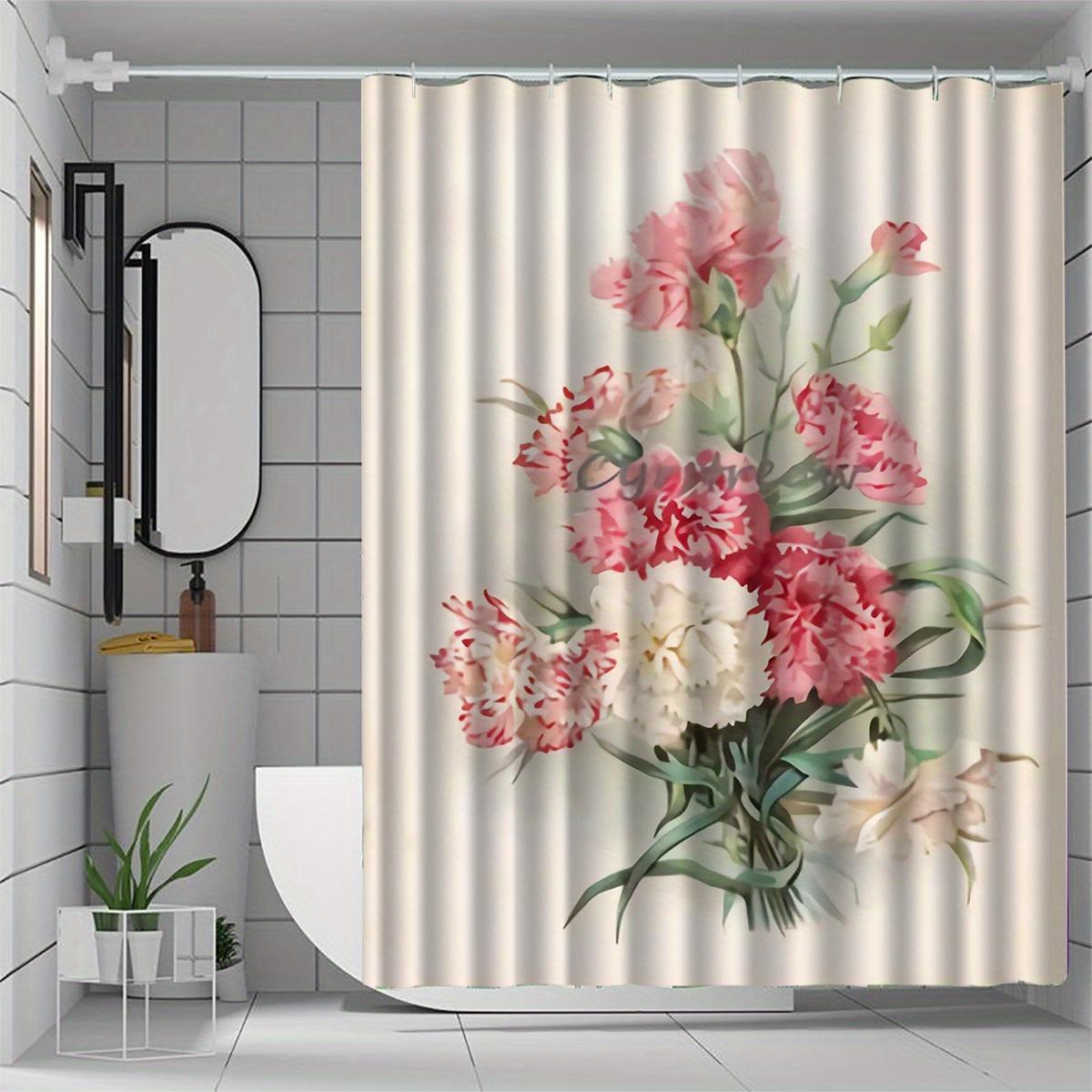 

1Pc Mother S Day Love Pattern Shower Curtain With Hook, Bathroom Partition, Bathroom Accessories, Home Decor W60H190(CM)-1 Pcs