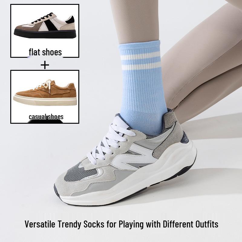 Women's Non-Slip Mid-Calf Yoga Socks for Dance, Pilates & Fitness