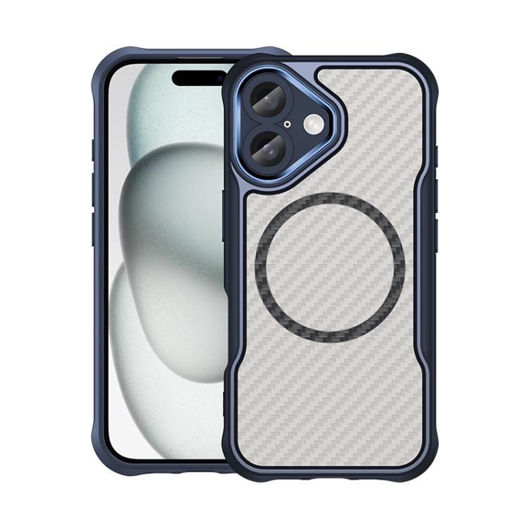 Carbon Fiber Texture MagSafe Translucent Phone Case