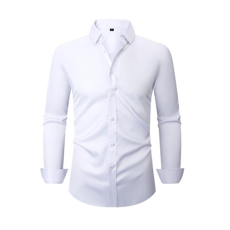 Men’s Wrinkle-Resistant Stretch Long Sleeve Dress Shirt