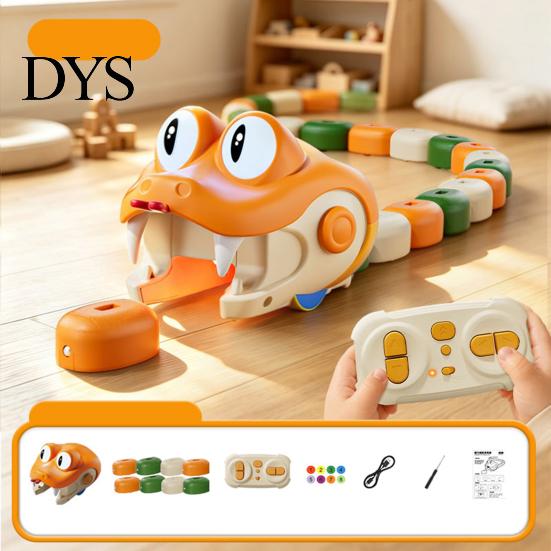 RC Snake Toy 1/2Pcs Magnetic Remote Control Toy, Movable Eyes Electric Eating for Kids, 2 Player Interactive Game with Light Sound