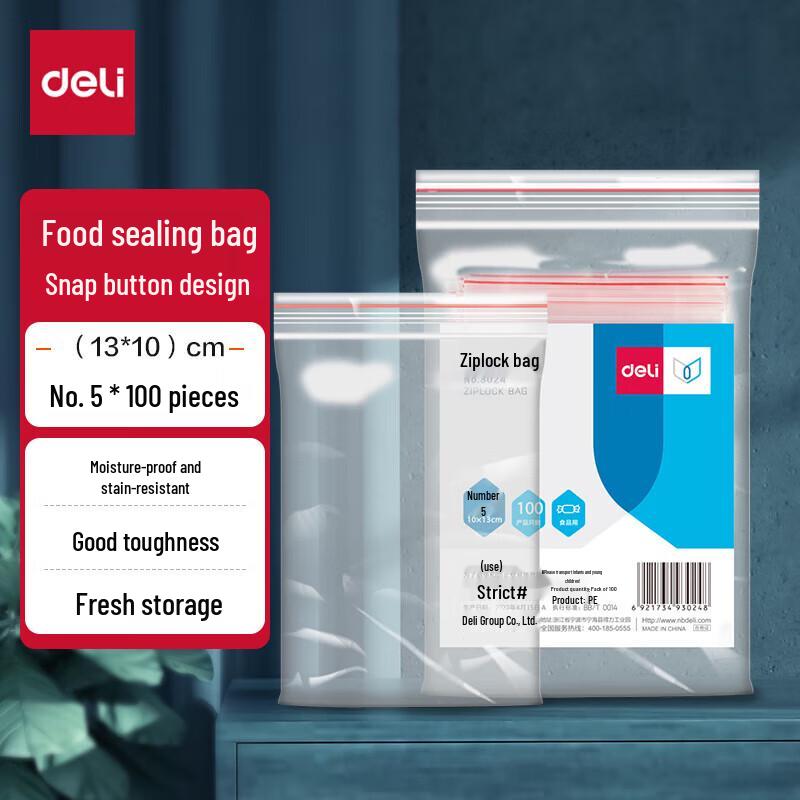Deli 3024 Transparent PE Sealing Bags