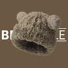 Cute Bear Wool Hat Women's Winter Thickened Plush Warm Plush Bald Hat Autumn and Winter Big Head Circumference Knitted Hat