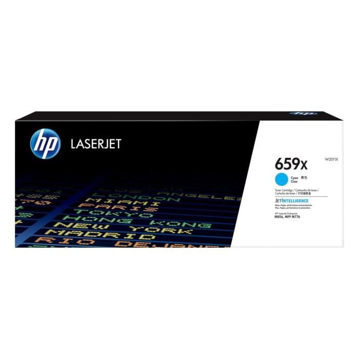 Cartouche de toner HP 659 (W2011X) cyan pour imprimantes HP Color LaserJet Enterprise M856dn / Flow MFP M776z