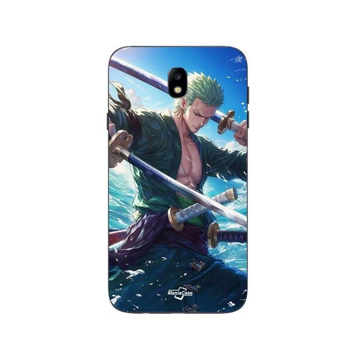 Coque de téléphone - MANIACASE - Samsung Galaxy J7 2018 - One Piece Roronoa Zoro - Silicone TPU - Souple