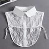 Fake Collar New Women Spring Autumn Versatile Sweaters Fashion Trend Lace Chiffon Popular Western Decorative