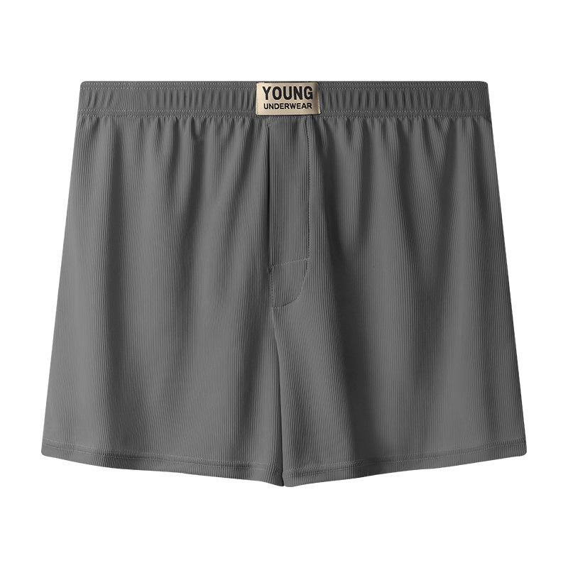 Men's Plus Size Ice Silk Casual Shorts - Breathable and Soft for Summer, Sleepwear, or Home.