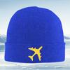 Yellow plane flying airplane graphic Men Women Unisex Knitted Hat Beanie Pullover Cap Winter Thermal Warm Christmas Outdoor Cycl