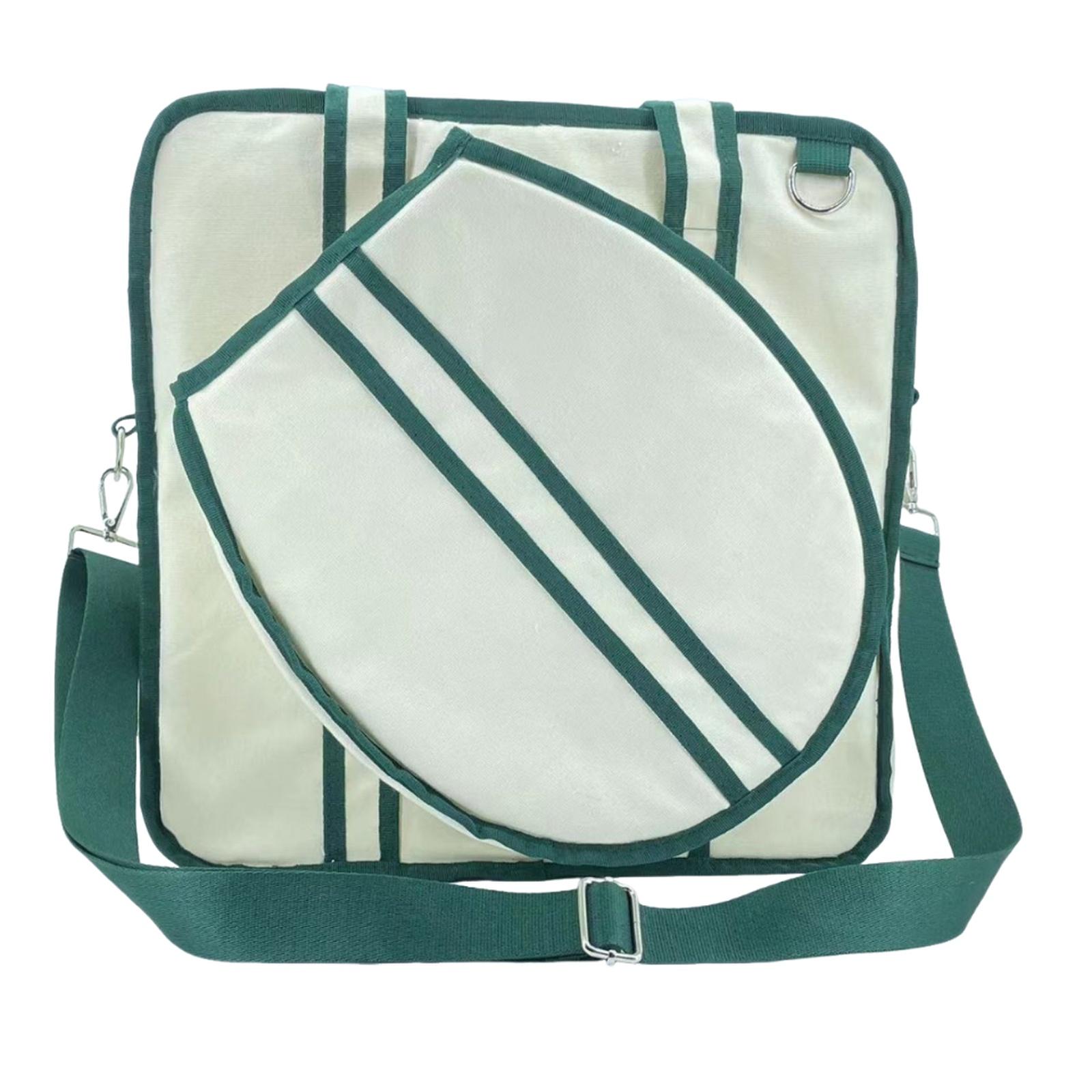 

Badminton Bag One Shoulder Portable Racket Bag Men s and Women s Sports Canvas Tennis Bag Multifunctional Pickleball One Size білий