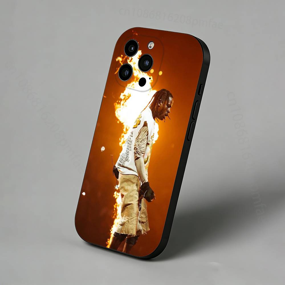 T-Travis S-ScottS Singer Phone Case For iPhone 16,15,14,13,12,11 Pro,Max,Plus,X,XS,XR,SE,Mini Transparent Silicone Soft