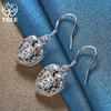 925 Sterling Silber hohle Herz-Kugel-Tropfenohrringe Schmuck