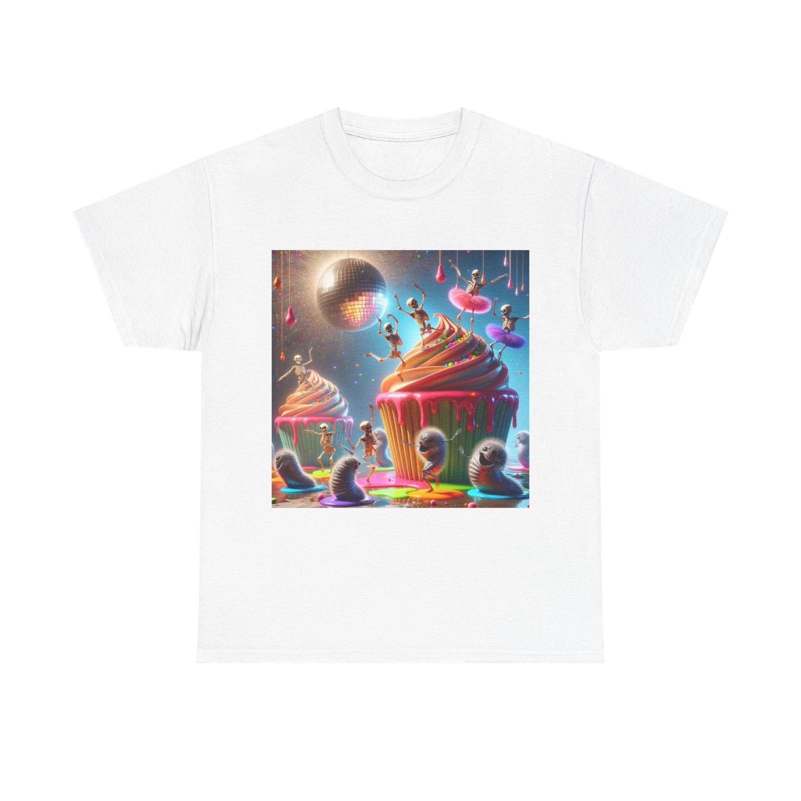 Unisex Adult T Shirt Candy Corpse Graveyard Cupcake Party S