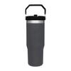 30 Oz Stainless Steel Travel Tumbler With Handle Straw Lid Car Outdoor Use Insulated Water Bottle