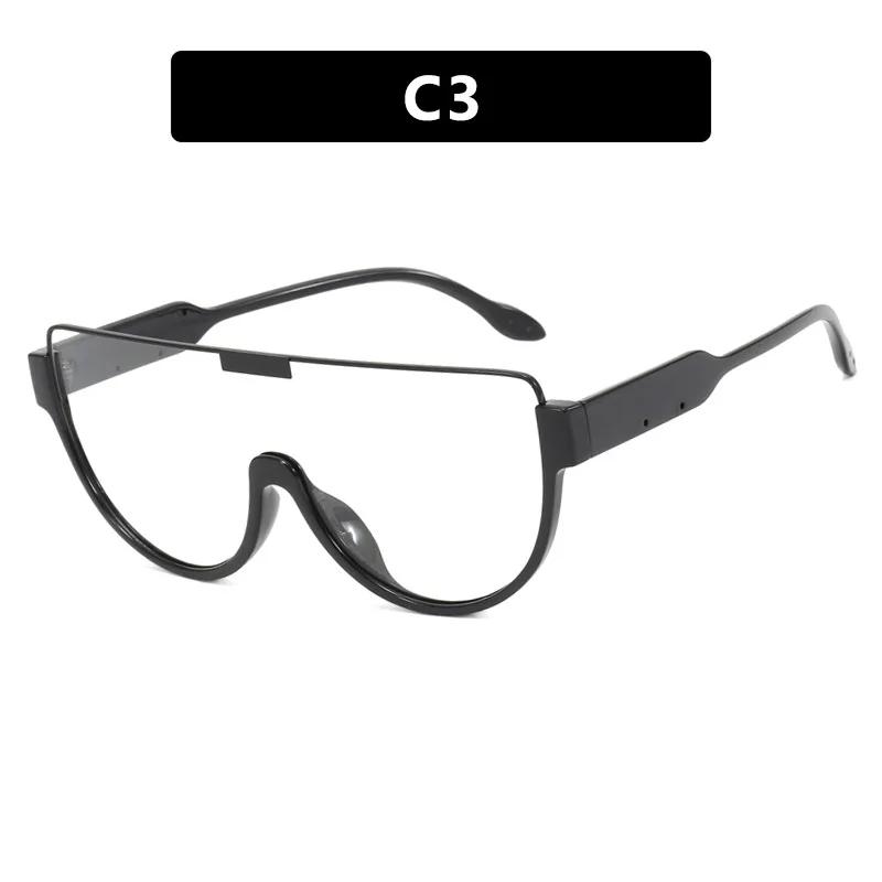 Vintage Semi-round Sun Glasses Women Fashion Monoblock Outdoor Goggle Shades Ins Trending New Design Sunglasses