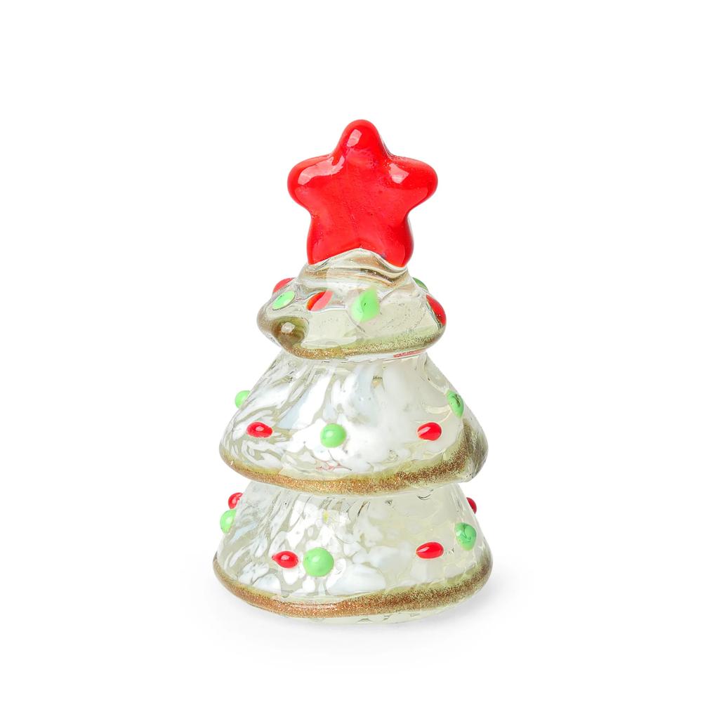 Glass Crafts Jiangsu Glass Ornaments Car Accessories Mini Micro Landscape Christmas Tree  Gift