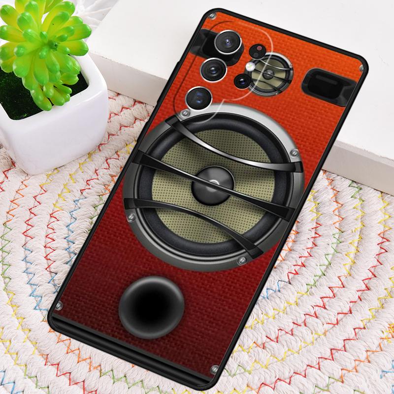 Massive Music Speakers Silicone Phone Case For Samsung Galaxy Note 10 Pro S26 S25 S24 S23 S22 S21 Plus S25Ultra Capa Cover