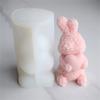 Rose Rabbit Candle Mold for DIY Candle Soap Craft Valentines Gift Easter Party Decorations, Rose Rabbit Candle Molds