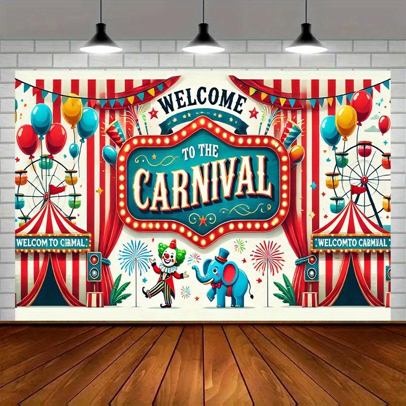 1 Piece, Lively Carnival Celebration, Polyester Polyester, 8x6 Foot Party Banner, Multi-purpose Festival Party