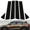 6ks pro Chevrolet TrailBlazer (crossover) 2021-2024 Lesklý černý sloupek Samolepky Sloupky na okna Vnější sloupky Ozdobný kryt