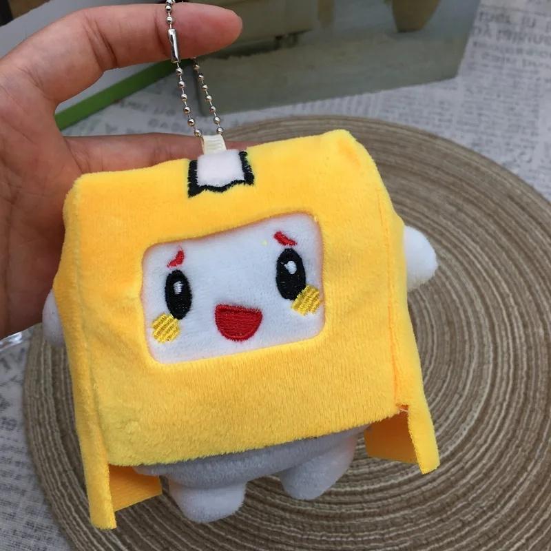 Cute Cartoon Robot Plush Keychain Removable Soft Doll Kawaii Toy Gift For Children And Girls