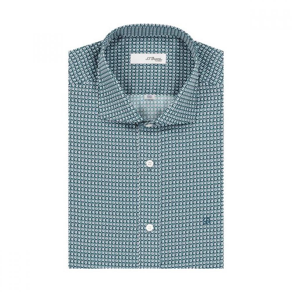 S.t. Dupont Slim Fit Long Sleeve Shirt With Geometric Motif Se4fm21ls253sge