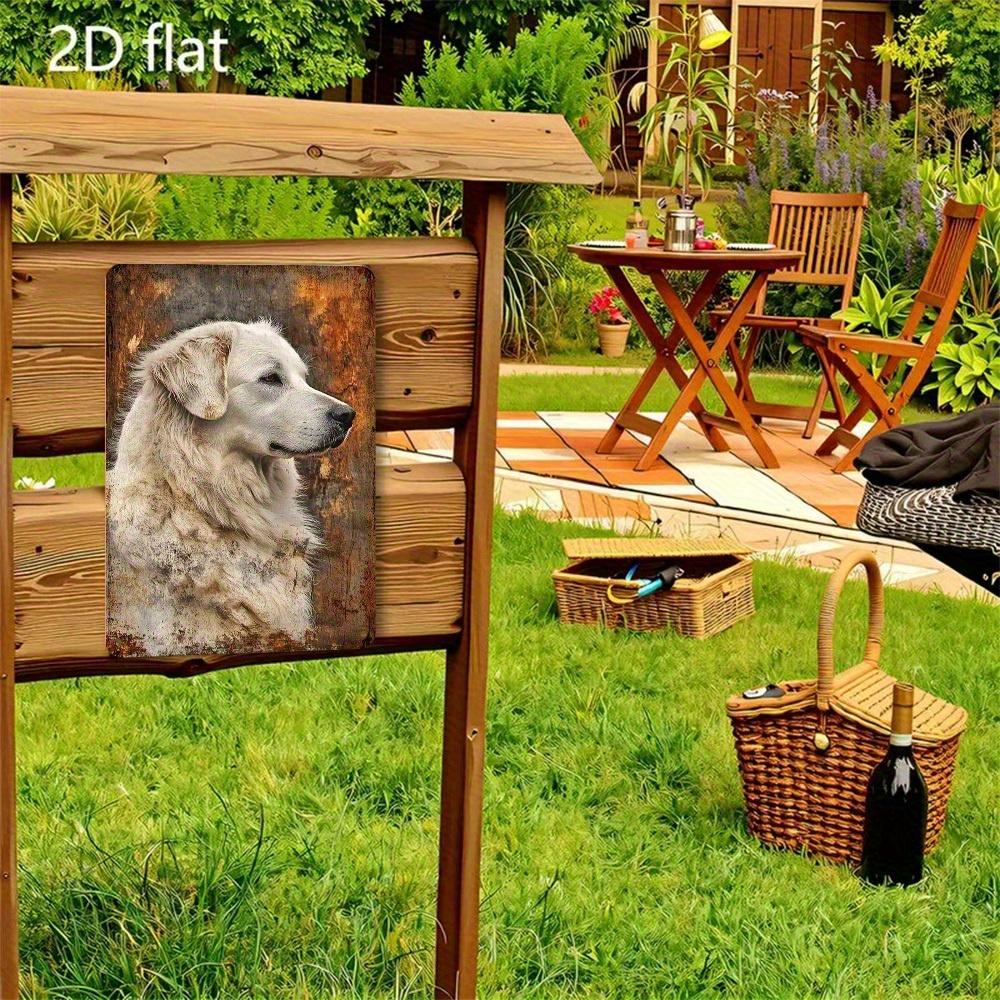 

Mfoever Tin Sign HD Tin Sign White Great Pyrenees Dog Vintage Metal Poster Retro Wall Art for Garden Patio Home Decor 20x30