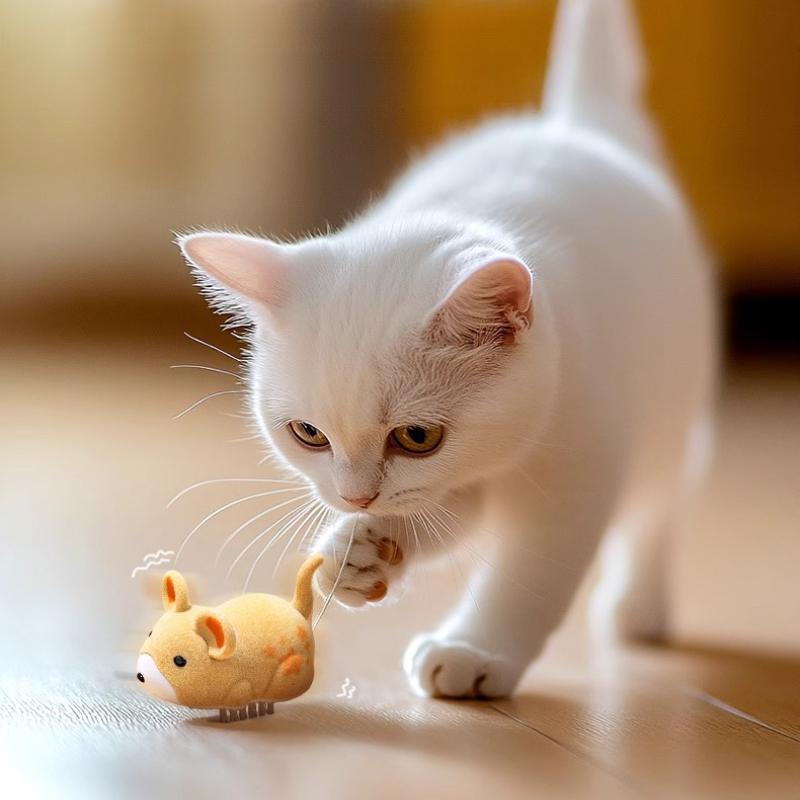 1Pc  simulation  trickery, vibration, electric little mouse, self-hi, boredom-relieving artifact, teasing cats and kittens consumes physical strength