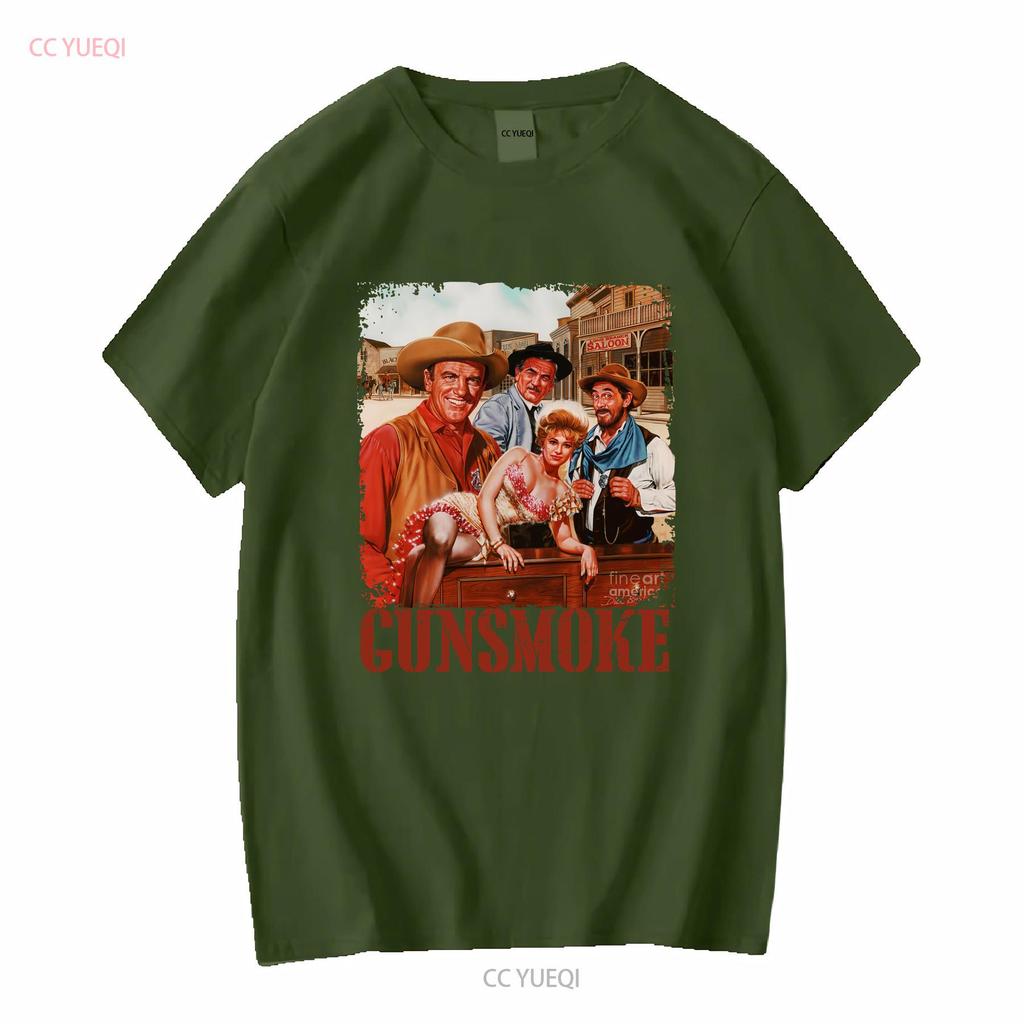 Gunsmoke American Tv Show Retro T Shirt New vintage Washed fashion designer clothes Slightly Comfortable Top For Everyday Wear