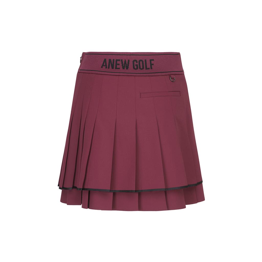 ANEW GOLF W Logo Band Double Pleats Sq_Wi
