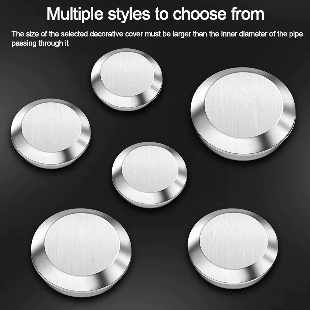 Silver Faucet Hole Cover Stainless Steel Faucet Decorative Covers Drainage Seal Plug  Bathroom