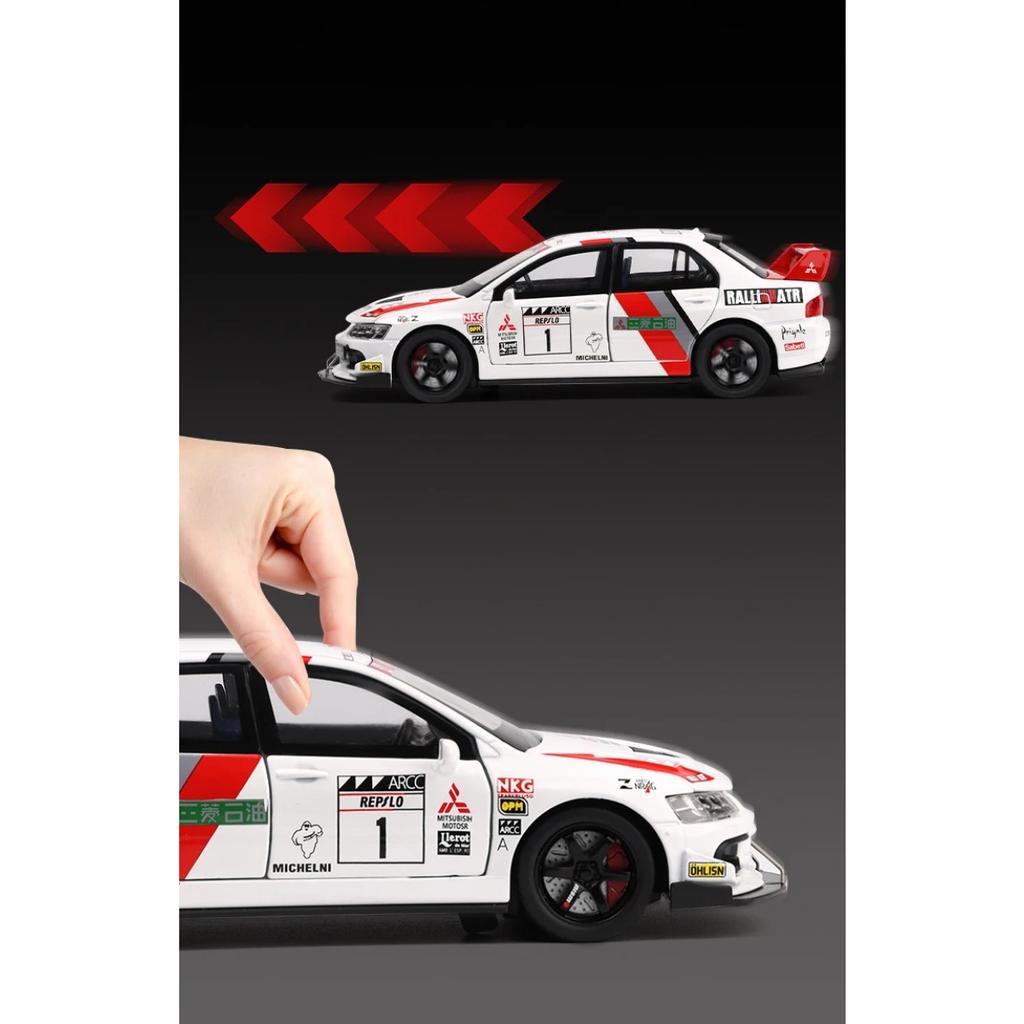 1/32 Mitsubishi Lancer Evolution EVO WRC Alloy Model Car Toy Diecasts Metal Casting Sound and Light Car Toy for Children Vehicle