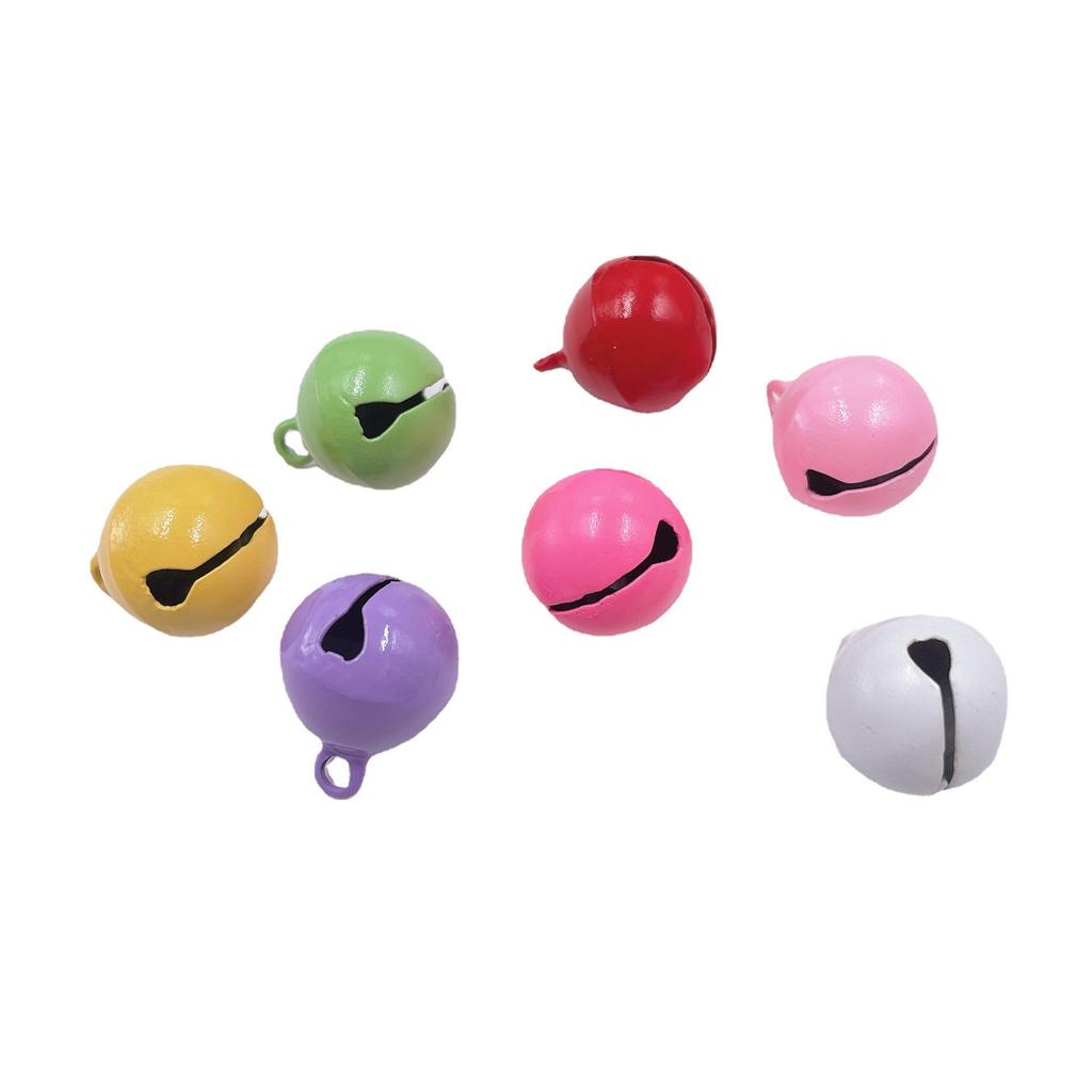 14mm Candy Color Painted Metal Bell Keychain Pendant - DIY Jewelry Accessory