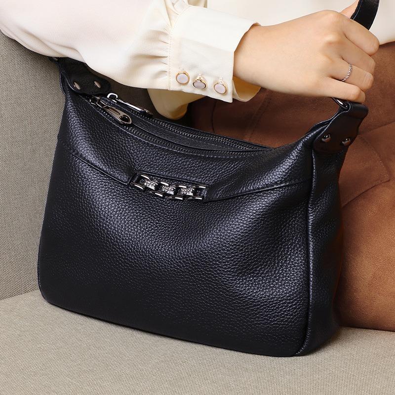 Leder Damen Taschen Herbst und Winter Neu Trendige Mode Schultertaschen Nischen Design Vielseitige Umhängetaschen Gepäck