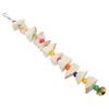 Bird Chewing Toys Colorful Natural Calcium Supplement Teeth Grinding Parrot Cuttlebone Chew Toy with Bell XL